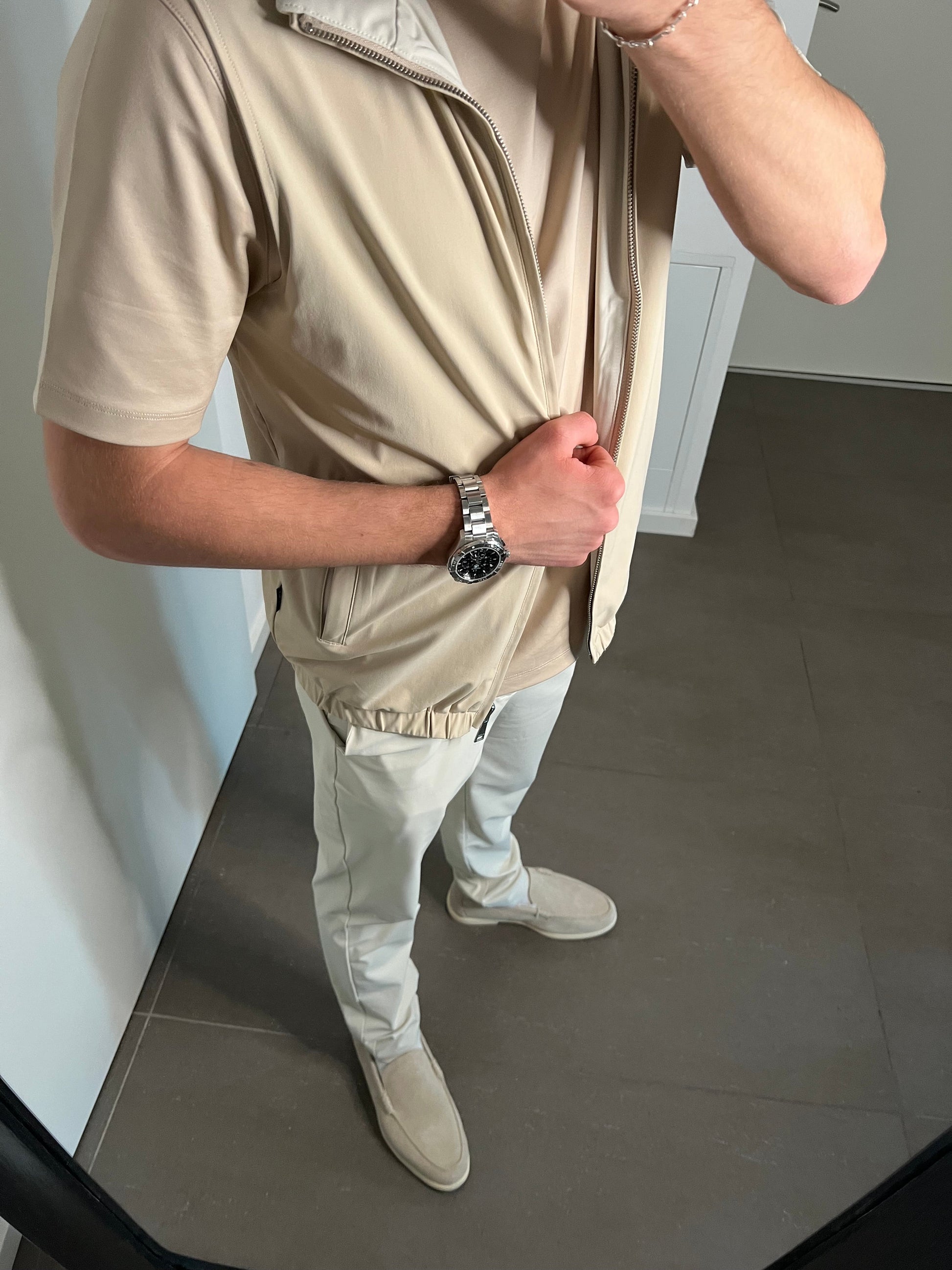 Shiny T-Shirt Beige