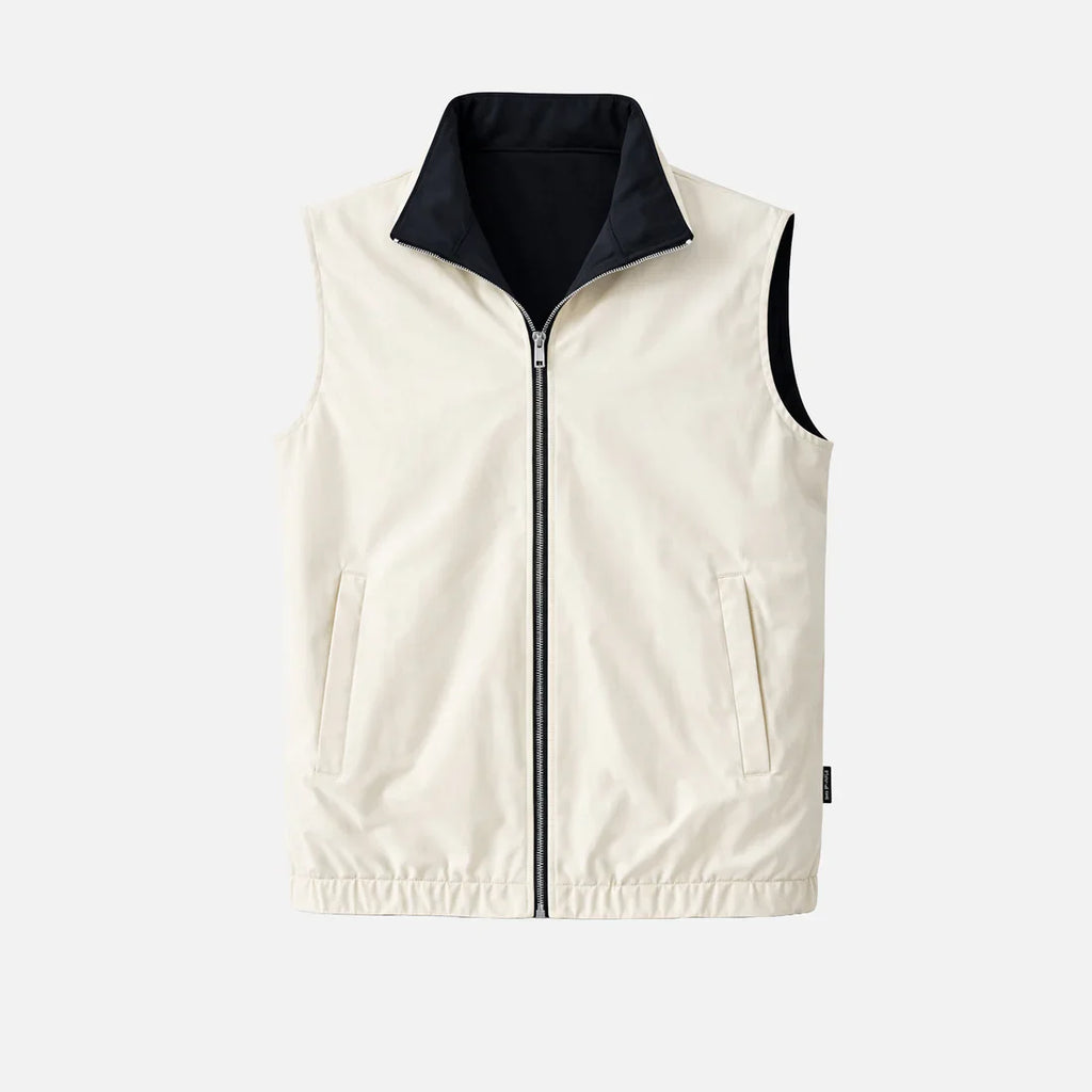 Reversible Gillet (Schwarz/Beige)
